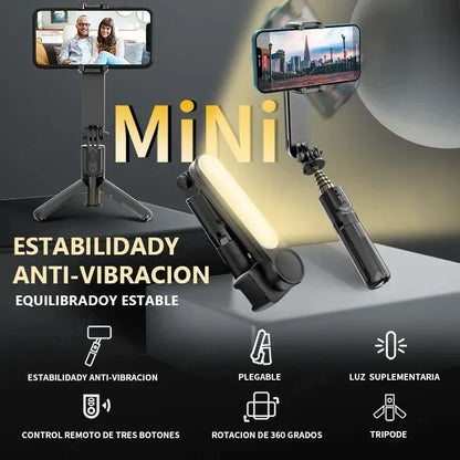 Xiaomi Versatile Handheld Gimbal Stabilizer Selfie Stick Mini Portable Retractable Tripod with Fill Light and Wireless Bluetooth